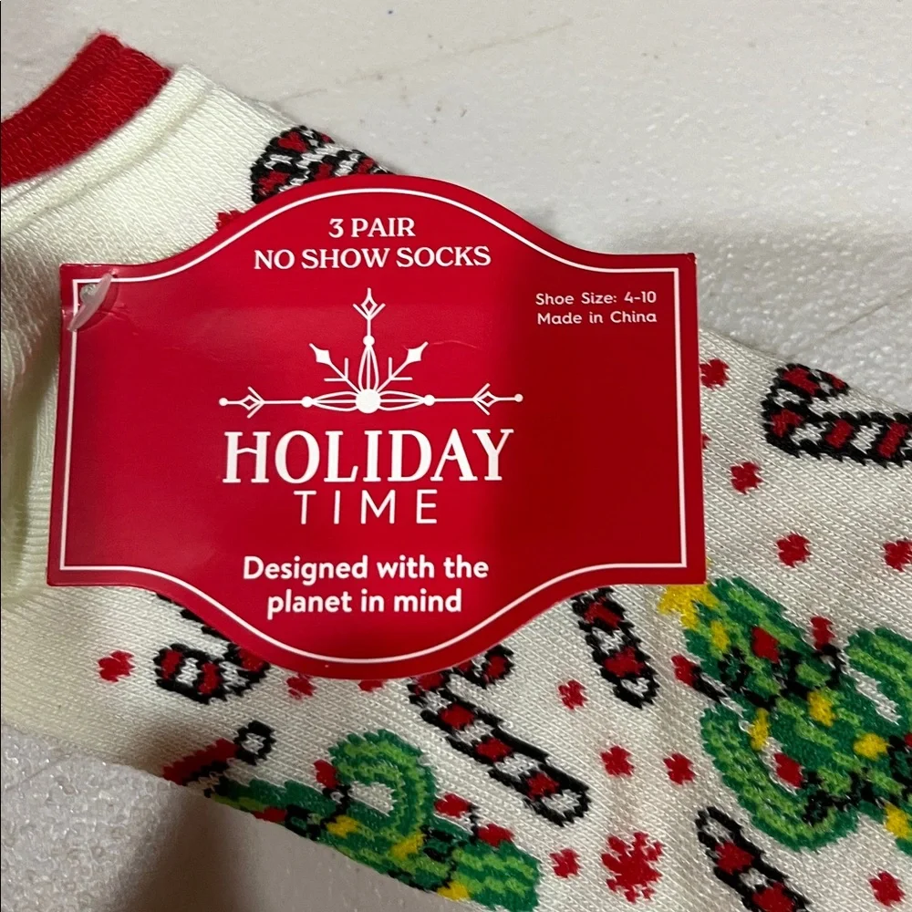 Holiday No show Holiday Socks shoe size 4–10 new